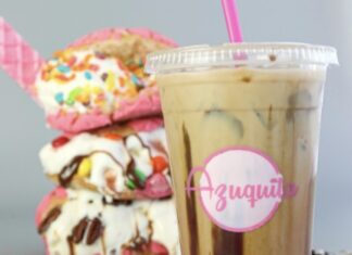 One Concha Ice Cream Sandwich, One Gansito Sundae, A Mazapán Frappe, Two Mangoneadas, Oh and A Abuelita Iced Mocha Please